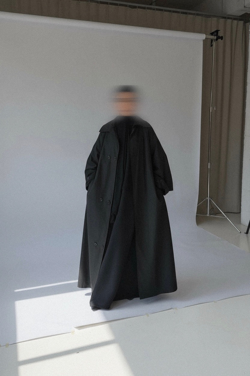 TRENCH LIGNE — COTTON PREMIUM NOIR