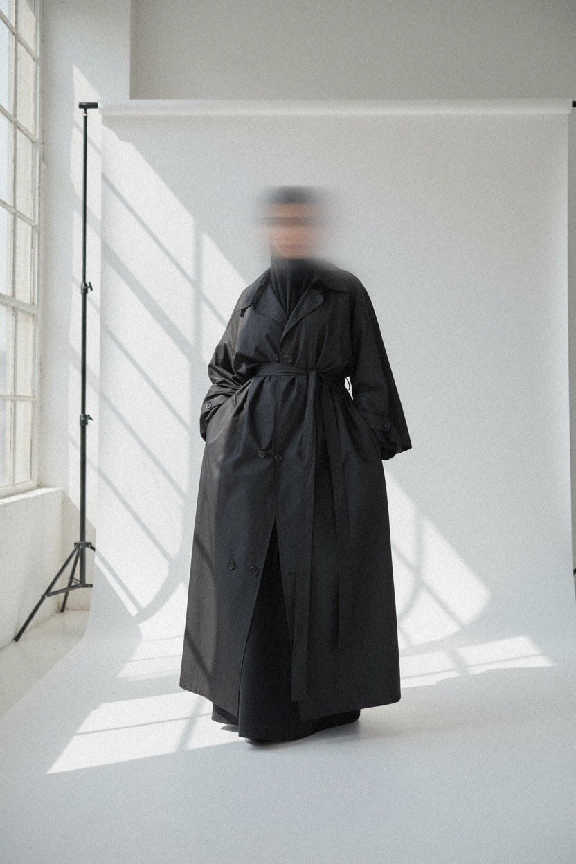 TRENCH LIGNE — COTTON PREMIUM NOIR