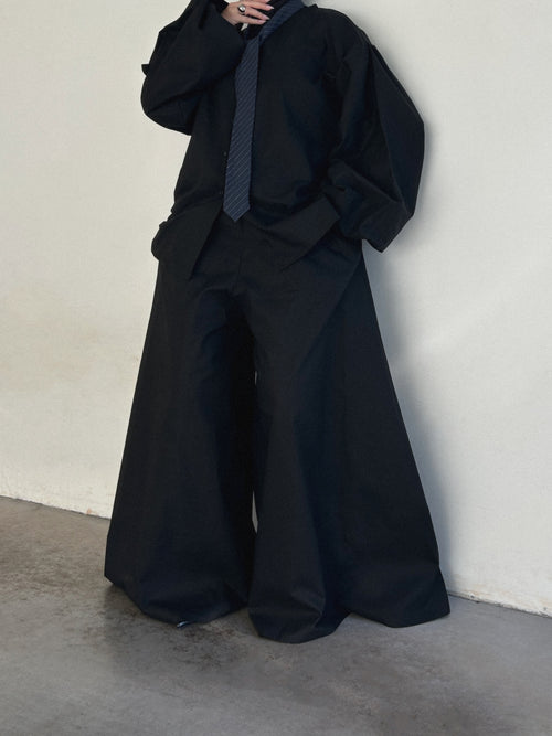 BLOUSE OVERSIZE MANCHES BOUFFANTES NOIRE