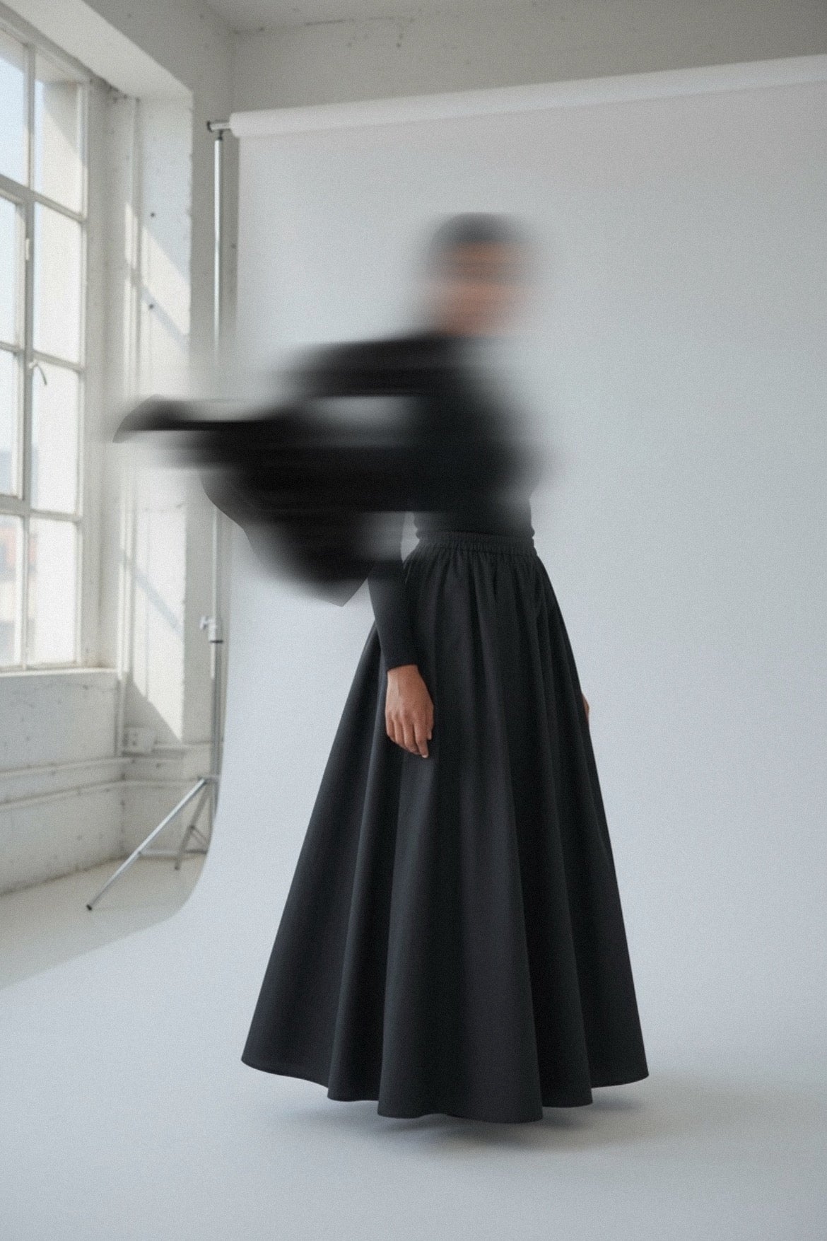 JUPE TRAPÈZE — DOUBLÉE PREMIUM NOIRE