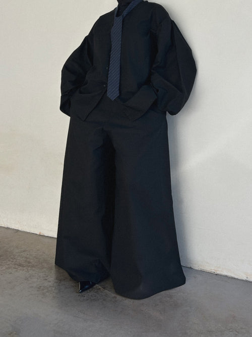 BLOUSE OVERSIZE MANCHES BOUFFANTES NOIRE